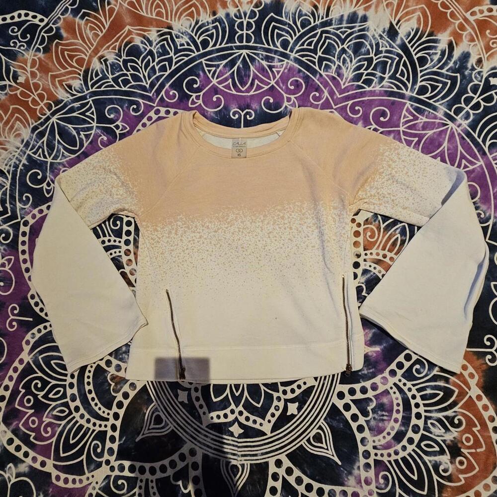 Calia Women's Pink and White Sweatshirt